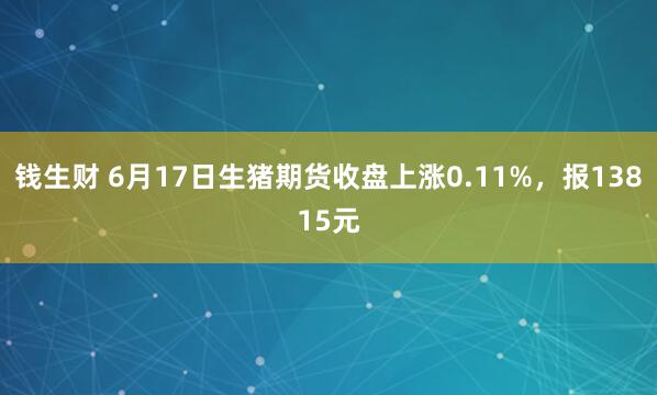 钱生财 6月17日生猪期货收盘上涨0.11%，报13815元
