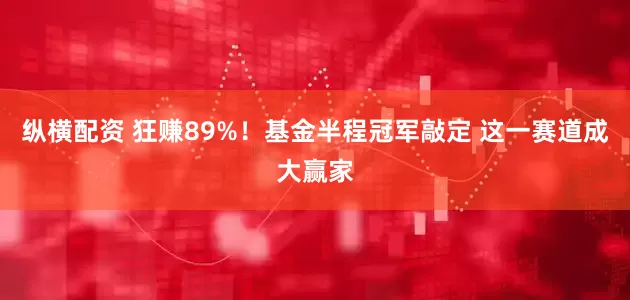 纵横配资 狂赚89%！基金半程冠军敲定 这一赛道成大赢家